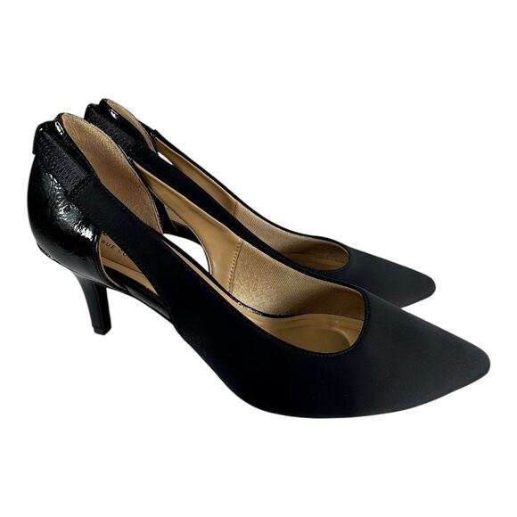 New Abella Women 11M Black Pump Comfort Kitten Heel Patent Leather Holiday Party - Picture 7 of 13